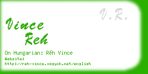vince reh business card
